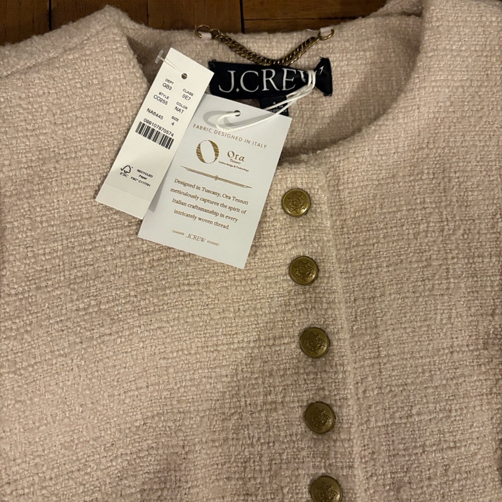 J. Crew Women's Beige Blazer with Button Detail - Picture 6 of 7